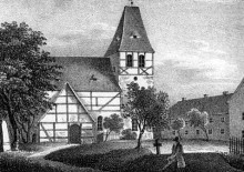 Dia-Vortrag Lindenauer Geschichte & Der Leipziger Westen | Dorfkirche von Lindenau um 1850