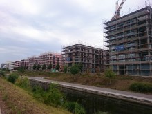 Sanierungssatzung Lindenauer Hafen soll 2021 aufgehoben werden | Neubauten an der Hafenstrae. Foto  Lindenauer Stadtteilverein e. V.