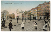 Sonntagsspaziergang durch Lindenau: Vom Dorf zur Stadt rund um den alten Dorfteich am 11. August 24 | Ansichtspostkarte vom Lindenauer Markt, ca. 1910. Quelle: Institut fr Lnderkunde, PKL-Lind073